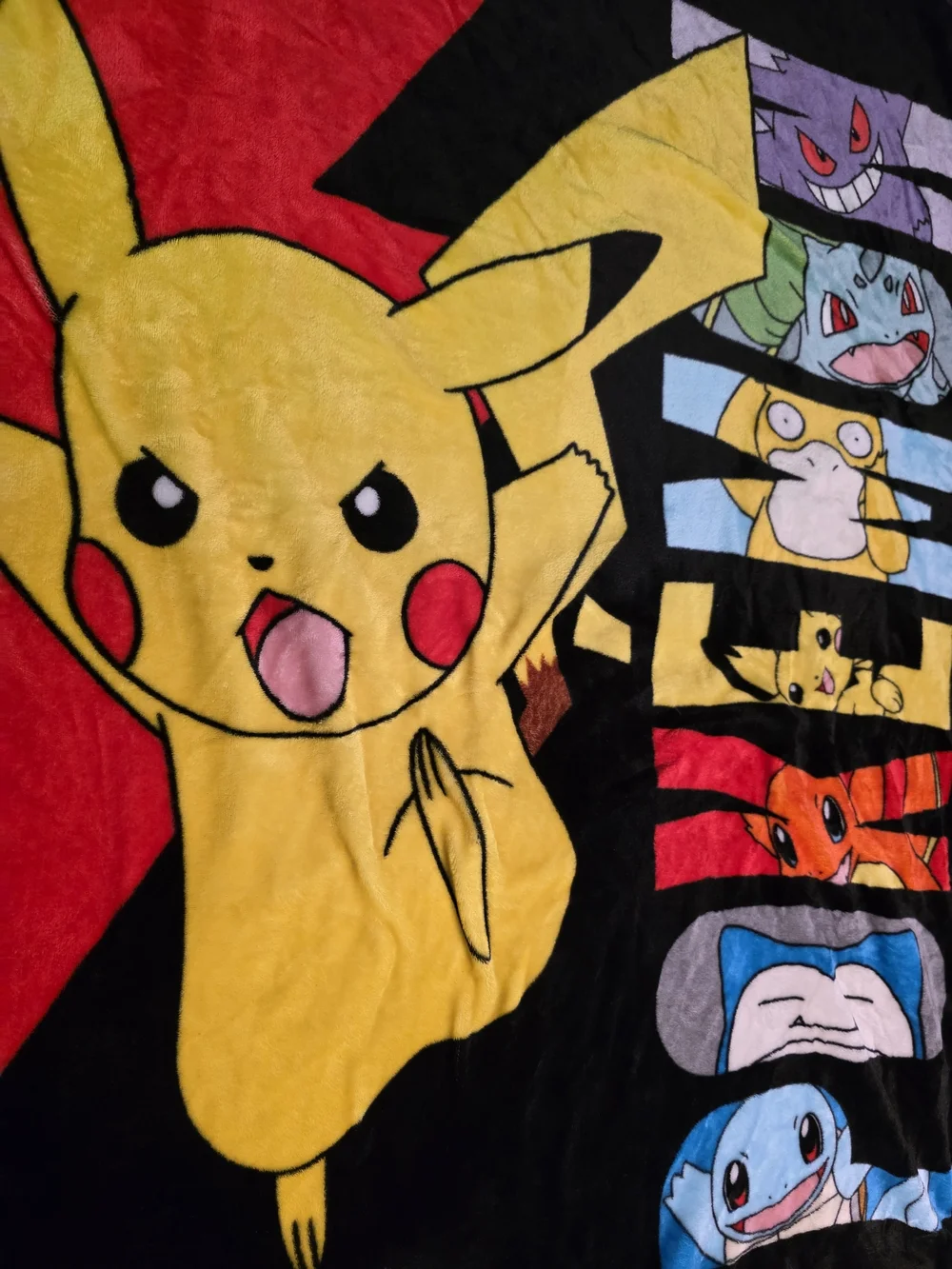 Pokémon Battle Bolt Plush Throw Blanket gengar psyduck bulbasar snorlax